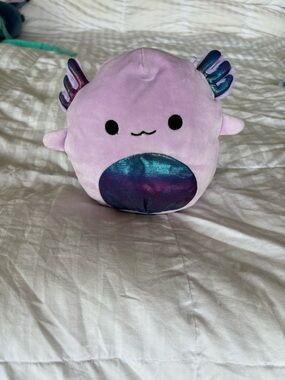 Squishmallows Monica the Purple Axolotl.